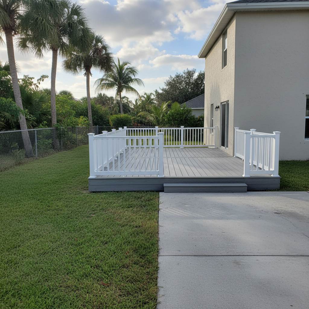 Excellence Deck Company crew at work on a home in Bradenton, FL